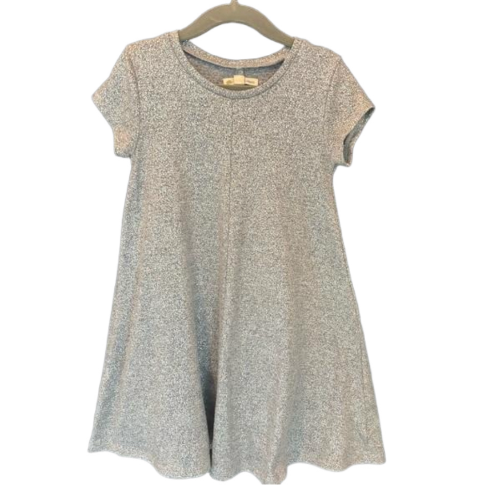 Tucker and Tate short sleeve silver metallic shirt dress | size 4